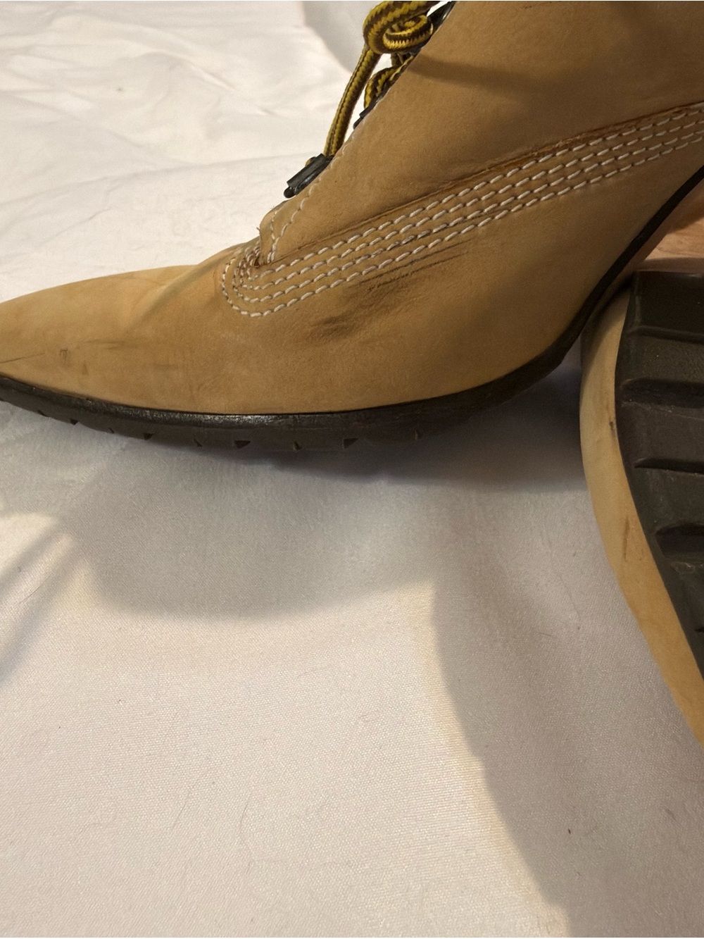 Vintage Manolo Blahnik Oklamod Timberland Pointed Toe Lace-Up Mules EU 38 US 7.5 - Picture 7 of 16